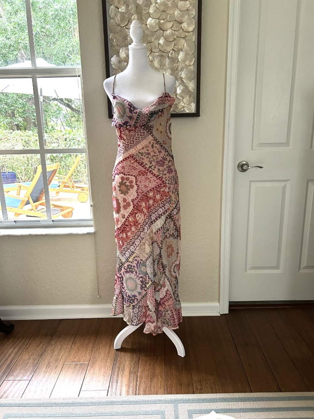 NWT Zara Strappy Floral Chiffon Dress
